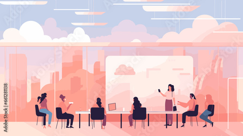 Concept vector illustration of business meeting.