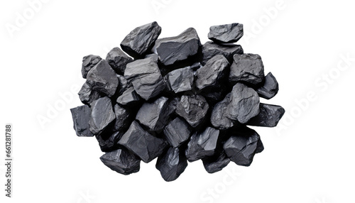 coals isolated on transparent background cutout