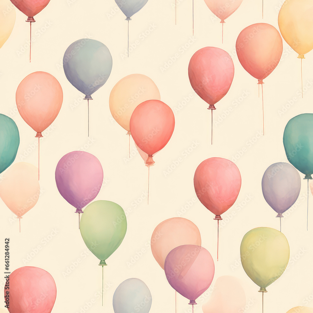 Balloons party colorful celebration repeat pattern