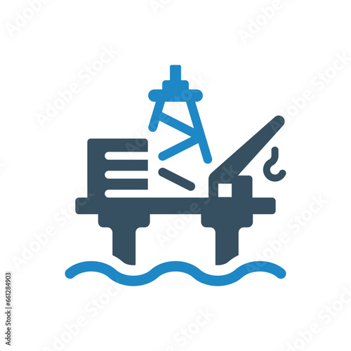 offshore, petroleum icon vector illustration