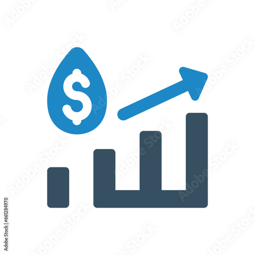 oil chart icon vector illustration