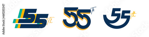 55 years logo icon design