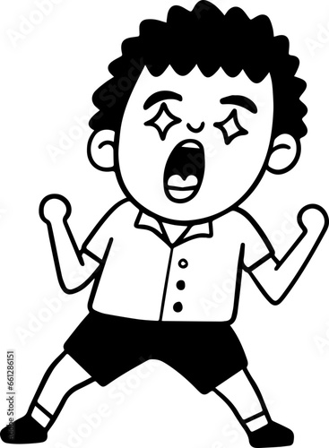 cute cartoon happy boy. 