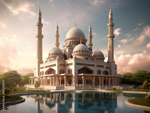A large and magnificent mosque