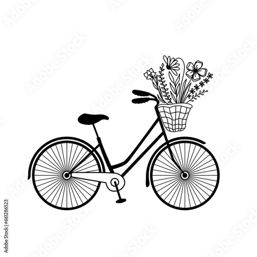 Bicycle and Flowers, Flowers in Bicycle , Wildflowers, Wildflowers Bicycle