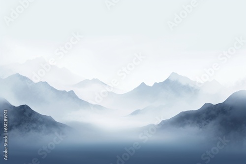 A minimalistic landscape painting or wallpaper of a mountain range