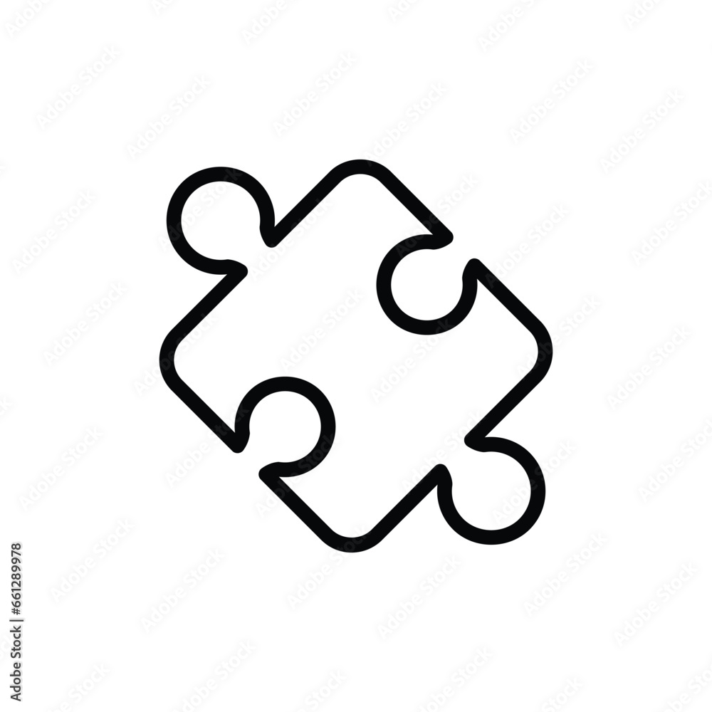 Jigsaw puzzle piece vector icon Jigsaw puzzle piece vector icon