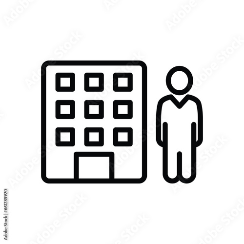 Real estate business owner vector icon