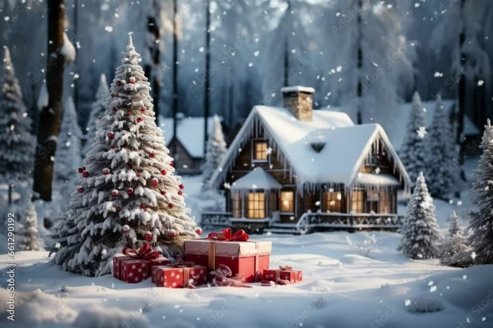 snowy christmas cozy day ,atmospheric photo . snowy christmas cozy day ,atmospheric photo .
