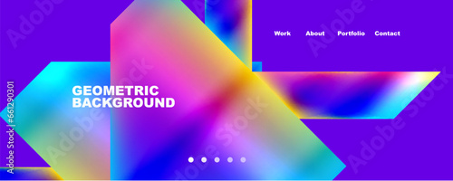 Minimalist geometric abstract background with fluid gradients. Vector Illustration For Wallpaper, Banner, Background, Card, Book Illustration, landing page