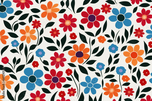 flower pattern wallpaper image. Generative AI