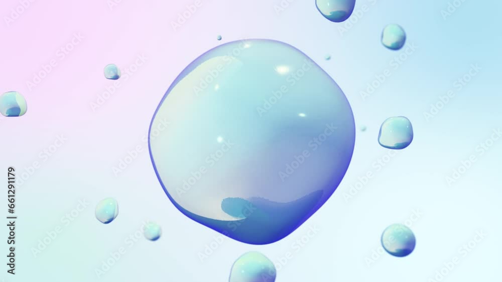 Abstract 3D Animation Of Colored Bubble Abstract 3D Animation Of Colored Bubble