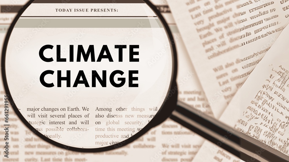 Selective Focus Photography of Climate Change Text Publication in Newspaper Selective Focus Photography of Climate Change Text Publication in Newspaper