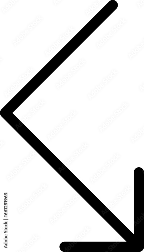 Arrow 95 Line Icon pictogram symbol visual illustration