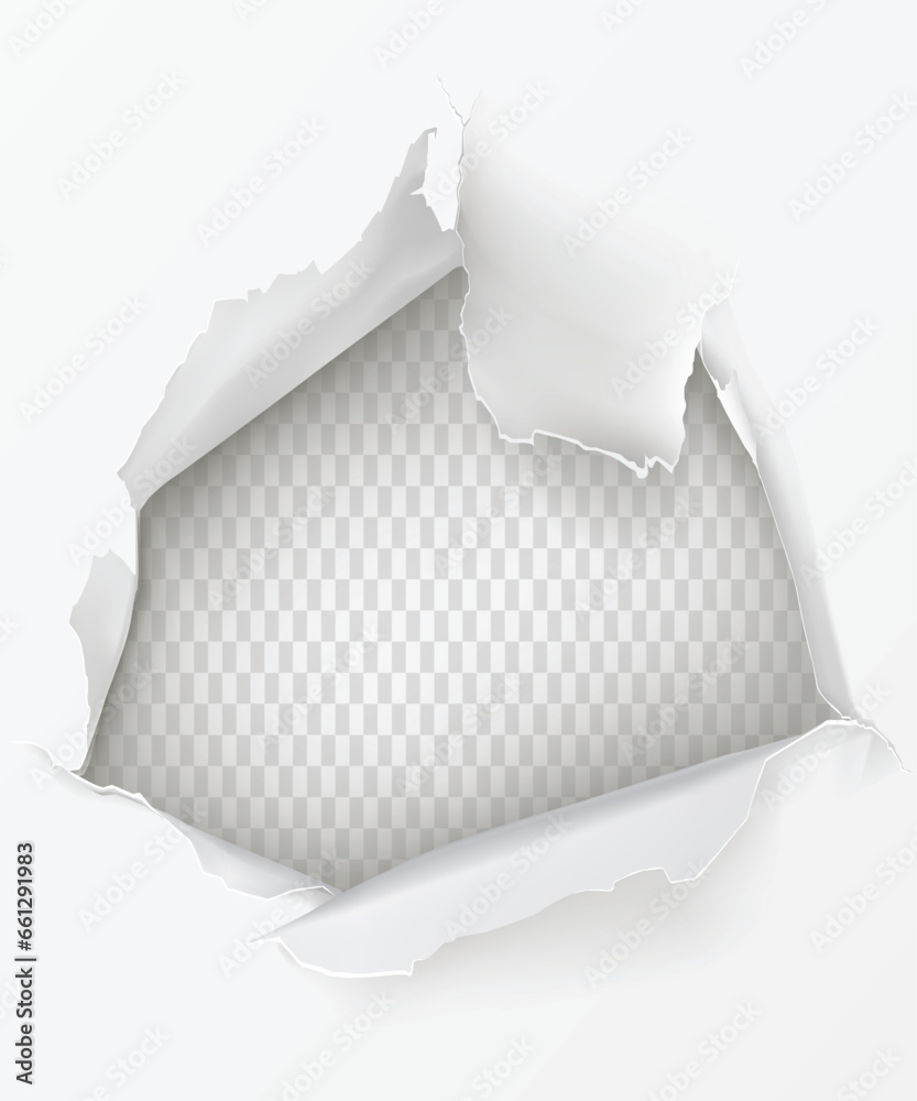 white paper with hole - obrazy, fototapety, plakaty 