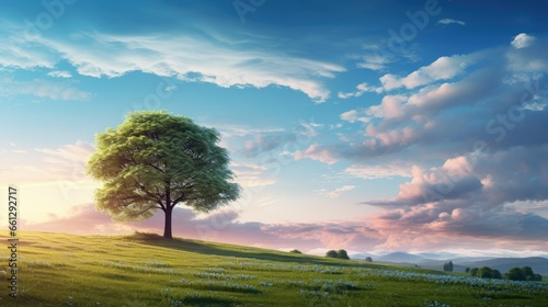 landscape with tree