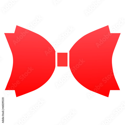 Red color ribbon illustrations Classic Decorative red bow ornaments Design on white background Modern Vector Line Draw Cartoon White Background