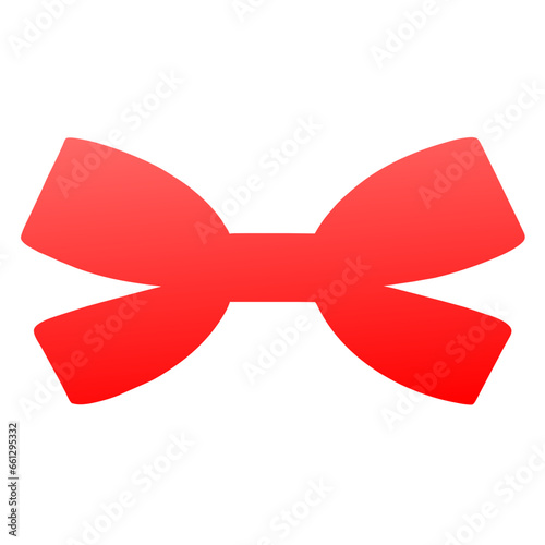 Red color ribbon illustrations Classic Decorative red bow ornaments Design on white background Modern Vector Line Draw Cartoon White Background