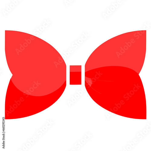 Red color ribbon illustrations Classic Decorative red bow ornaments Design on white background Modern Vector Line Draw Cartoon White Background