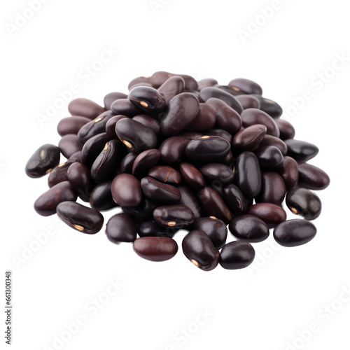 black bean seeds isolated on transparent background,transparency 