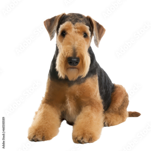 Airedale Terrier isolated on transparent background transparency 