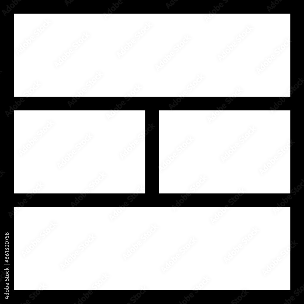 Layout 6 Line Icon pictogram symbol visual illustration