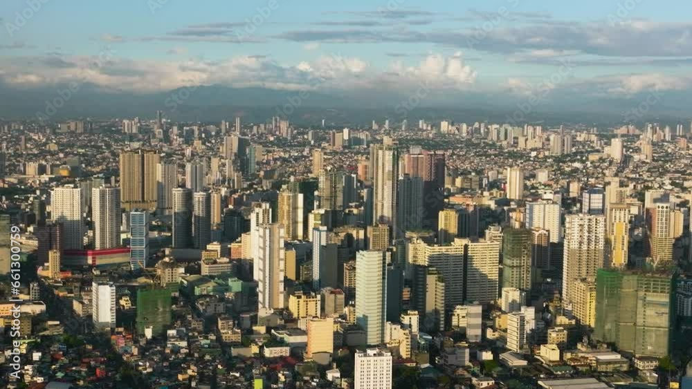 Aerial view of Manila is the capital of the Philippines with modern buildings and skyscrapers. Aerial view of Manila is the capital of the Philippines with modern buildings and skyscrapers.