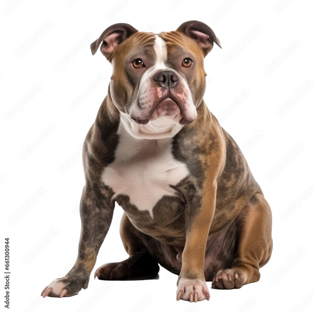 American Staffordshire Terrier dog isolated on transparent background,transparency 