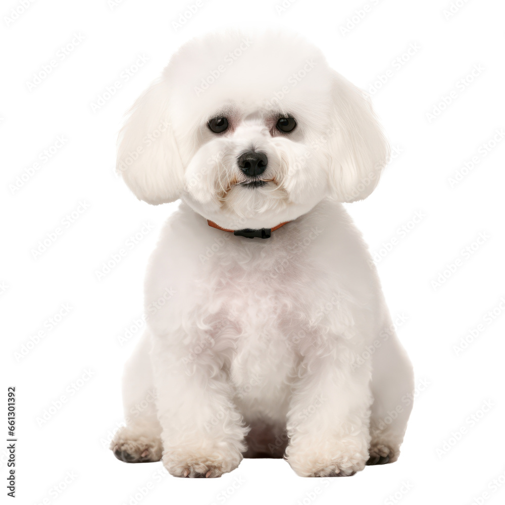 Bichon Frise dog isolated on transparent background,Transparency 