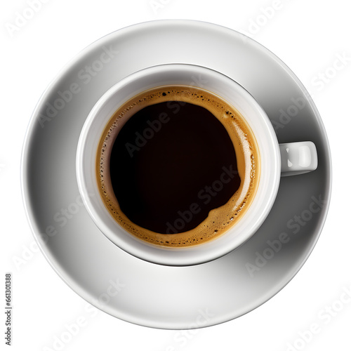 cup of espresso coffee isolated on transparent background - cooking, food, drink or diet design elements, PNG