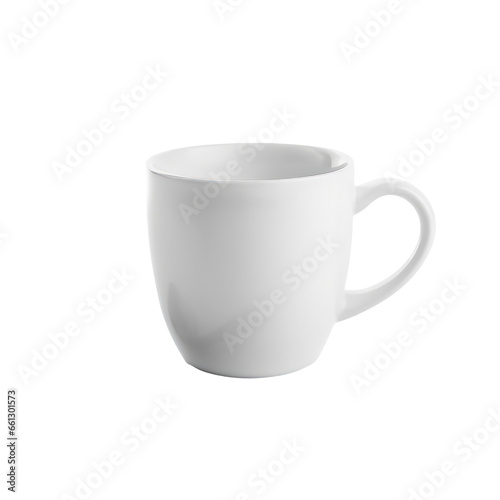 White mug mockup isolated on transparent background,Transparency 