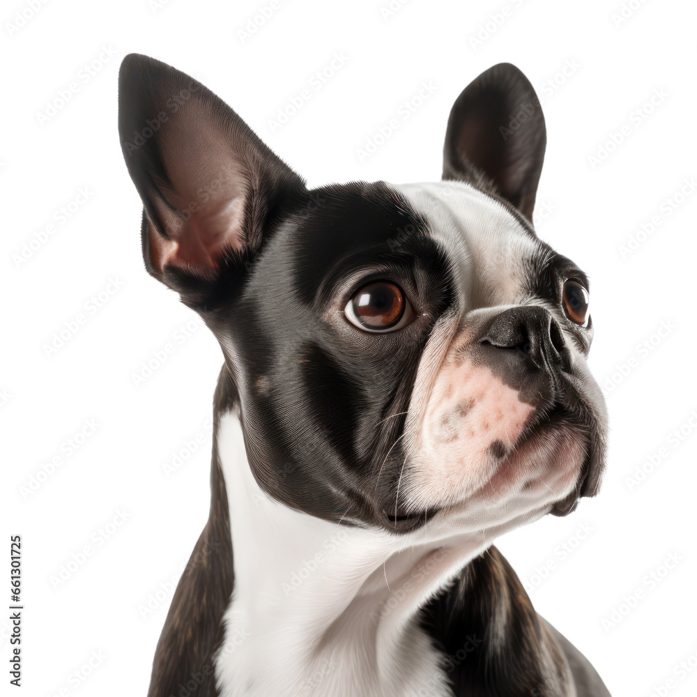 boston terrier dog isolated on transparent background,Transparency 