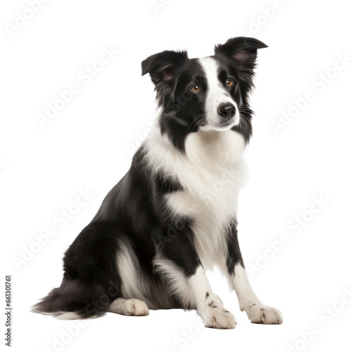 border collie dog isolated on transparent background,Transaprency 