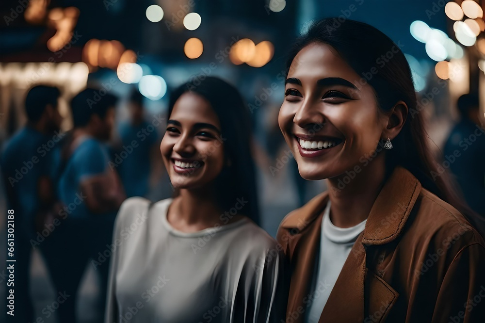 digital painting of friends smiling having a good time outside of a nightclub on the street digital painting of friends smiling having a good time outside of a nightclub on the street