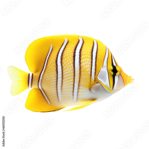 butterfly fish isolated on transpeant background,beautiful sea fish,transparency 