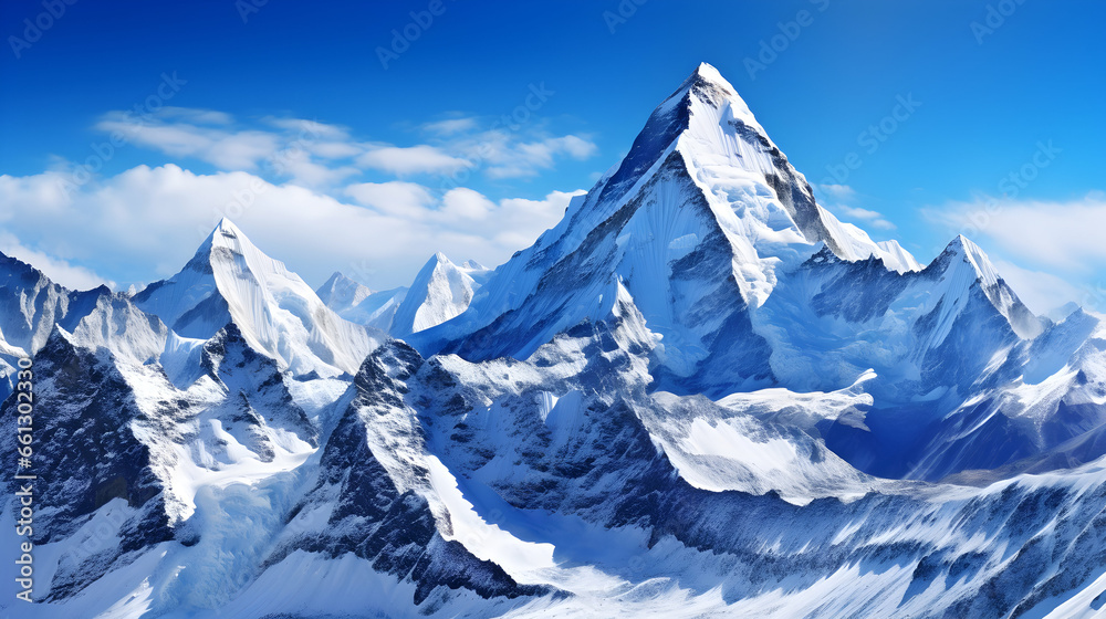 Bring to life the formidable grandeur of Mount Everest, the highest peak on Earth.