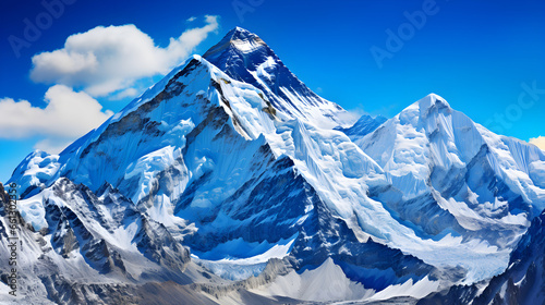 Bring to life the formidable grandeur of Mount Everest, the highest peak on Earth. © Narut
