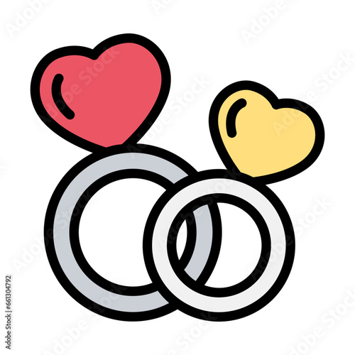 Wedding rings icon