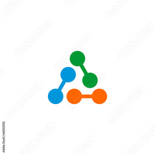 nerve cell logo or neuron logo with vector style