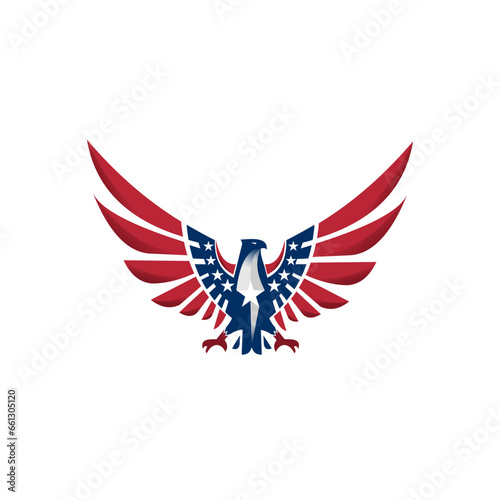 american eagle logo design vector abstract