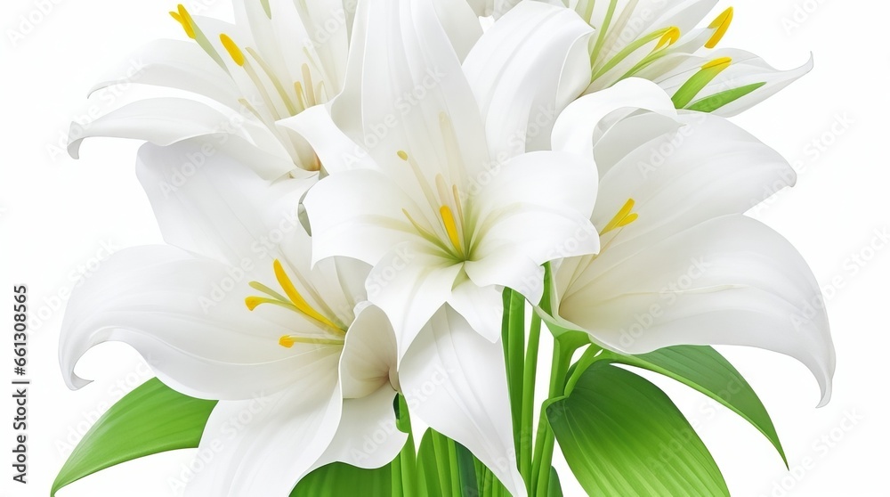 Closeup beautiful white flower