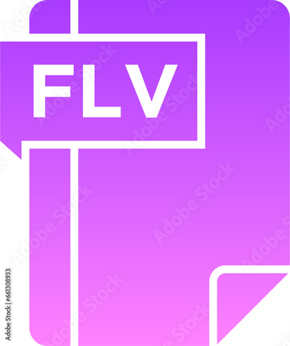 FLV Glyph Gradient Icon pictogram symbol visual illustration