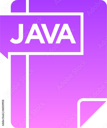 JAVA Glyph Gradient Icon pictogram symbol visual illustration