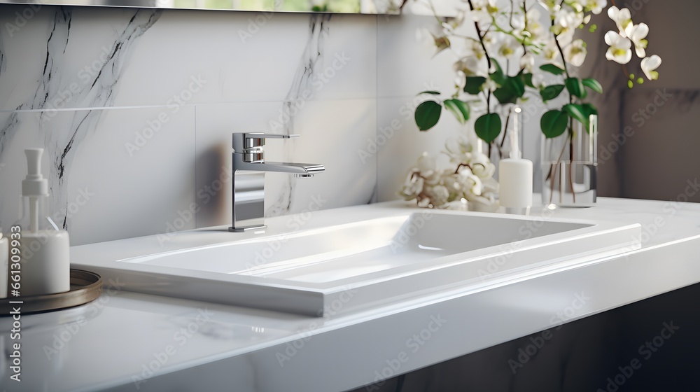 white sink in stylish bathroom interior modern bathroom interior white sink in stylish bathroom interior modern bathroom interior