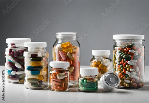 pills in glass jar
