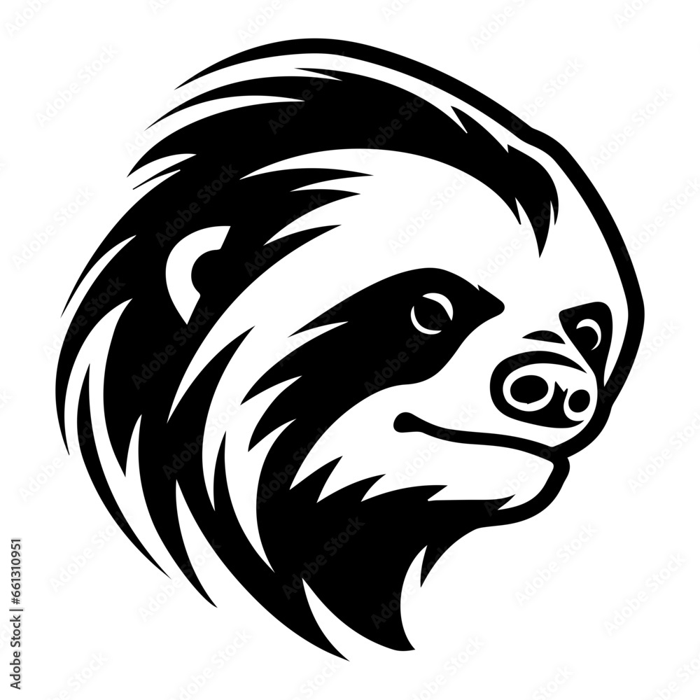 Vector of a sloth head design on white background. Wild Animals. vector illustration. Vector of a sloth head design on white background. Wild Animals. vector illustration.