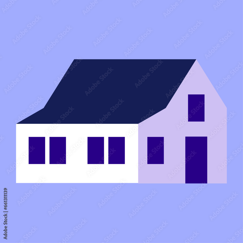 Vector illustration of modern ecofriendly house Vector illustration of modern ecofriendly house