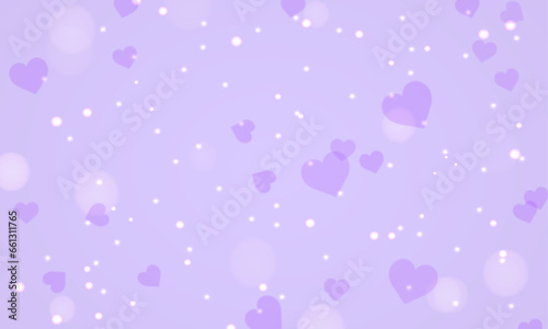 Vector purple blurred valentine's day with bokeh background