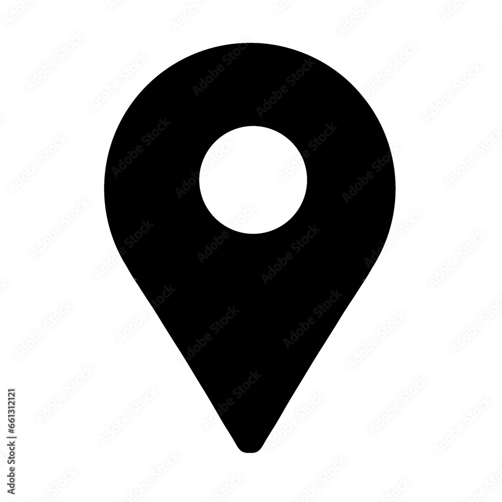 pointer icon location icon vector illustration black and white pointer icon location icon vector illustration black and white