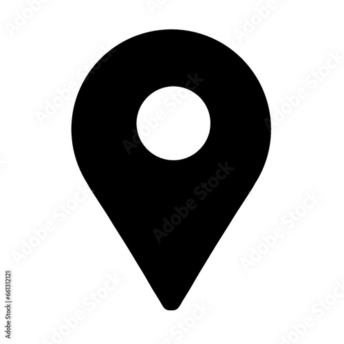 pointer icon location icon vector illustration black and white